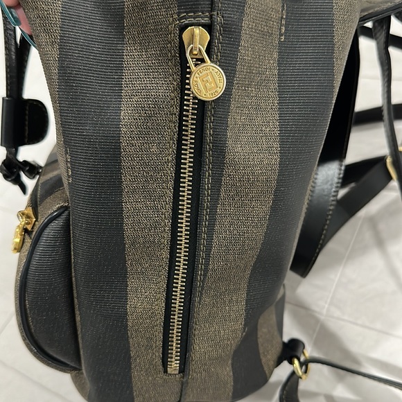 Fendi Pequin Front Pocket Backpack Coated Canvas Mini - Picture 9 of 14